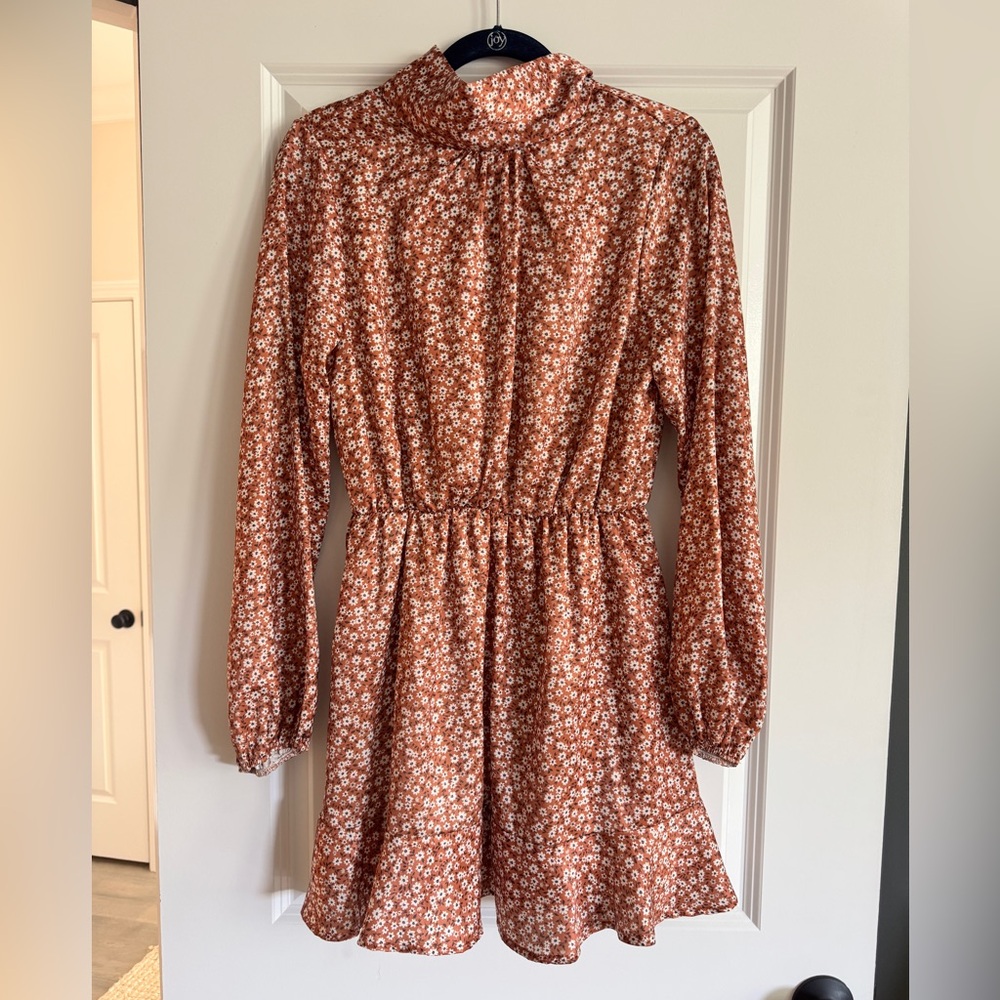 Peach Love High Neck Dress